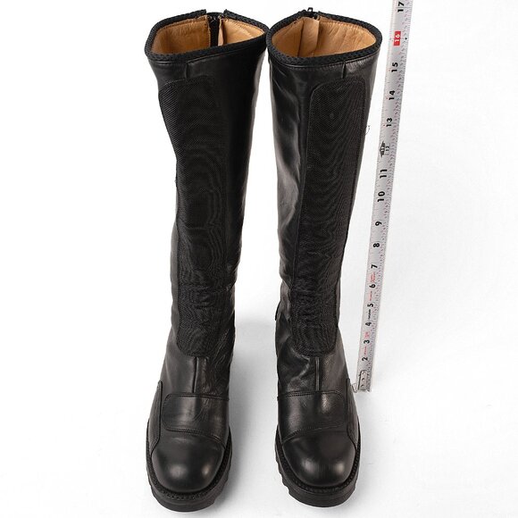 Jil Sander Black Knee-High Leather Boots – Size 37 - Picture 9 of 13